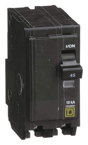 Square D Plug In Circuit Breaker, QO, Number of Poles 2, 45 Amps, 120/240VAC, Standard - QO245