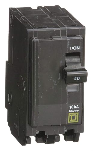 Square D Plug In Circuit Breaker, QO, Number of Poles 2, 40 Amps, 120/240VAC, Standard - QO240